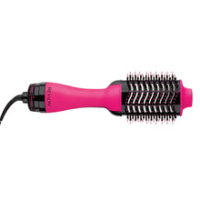 Load image into Gallery viewer, Revlon One-Step Volumiser Original PINK hair styler in pink color with bristles and control settings
