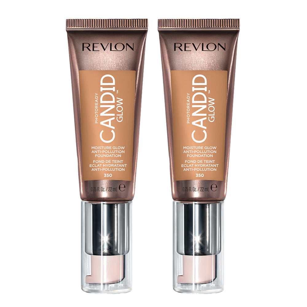 Revlon PhotoReady Candid Glow Moisture Glow Foundation 22ml 350 NATURAL TAN - 2 pack