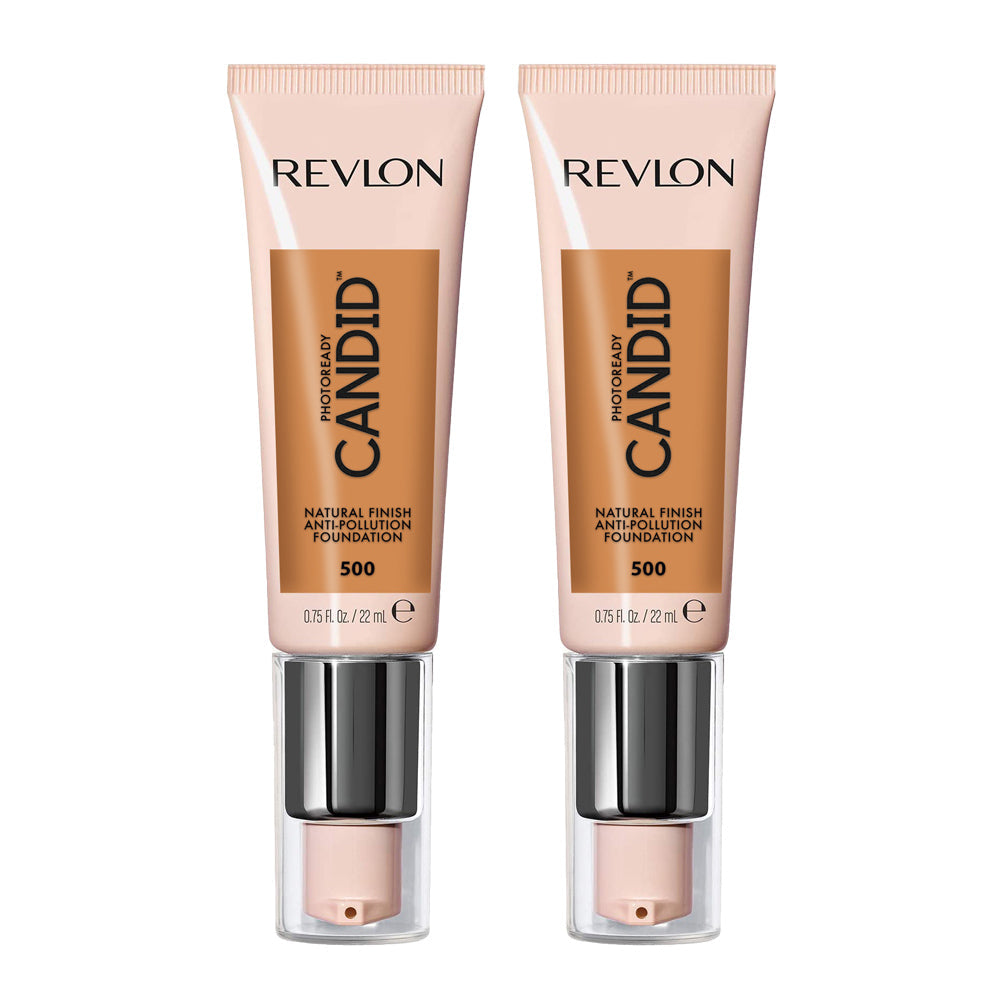 Revlon PhotoReady Candid Natural Finish Anti-Pollution Foundation 22ml 500 ALMOND - 2 pack