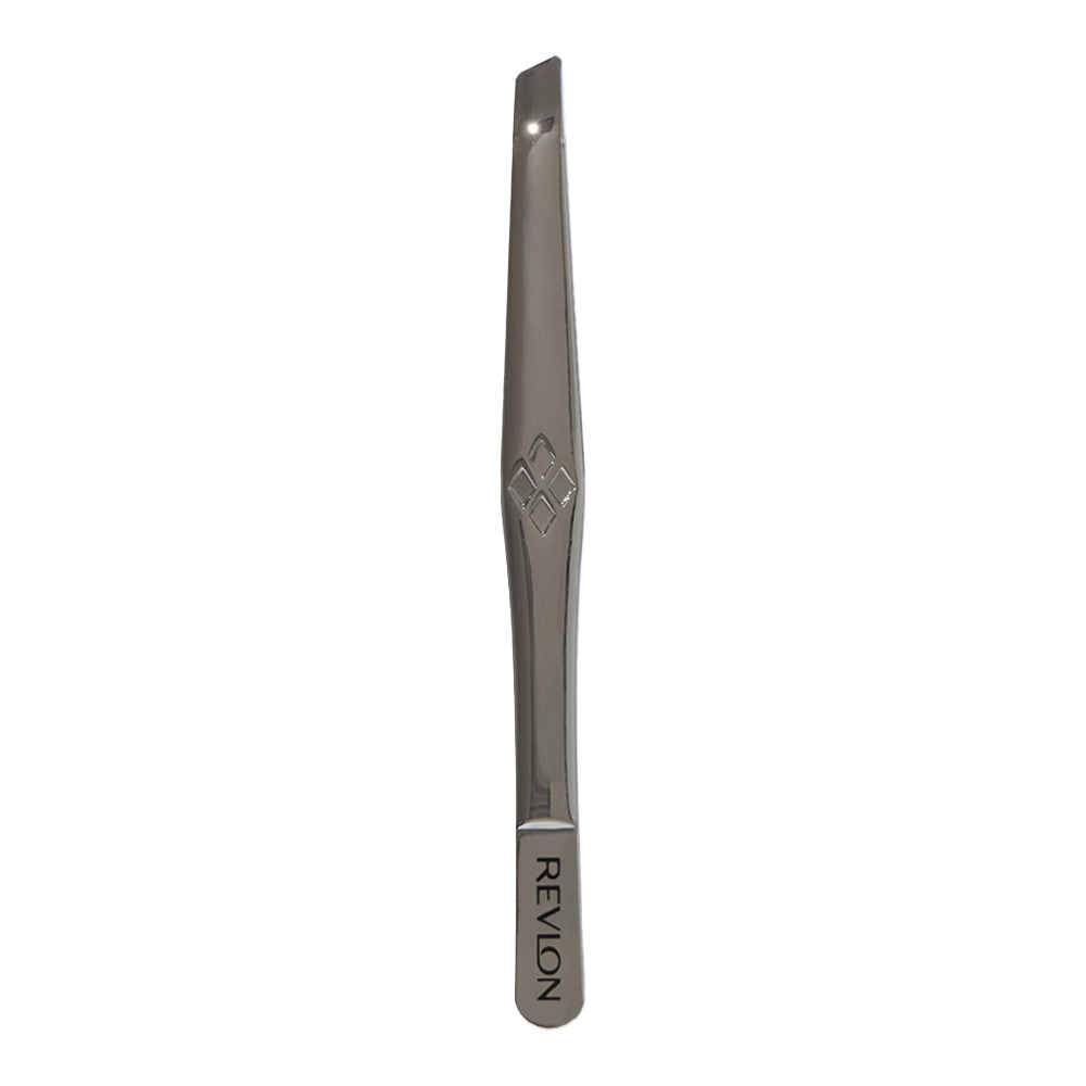 Revlon Slant Tip Tweezer 32610 for precise hair removal on white background