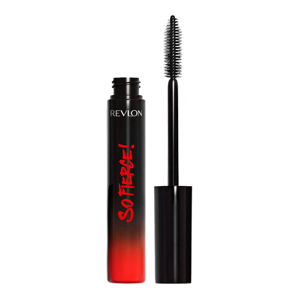 Revlon So Fierce! Mascara for length and volume in shade 702 Black, 7.5ml wand open