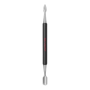 Revlon stainless steel nail groomer 59672, black handle, on white background