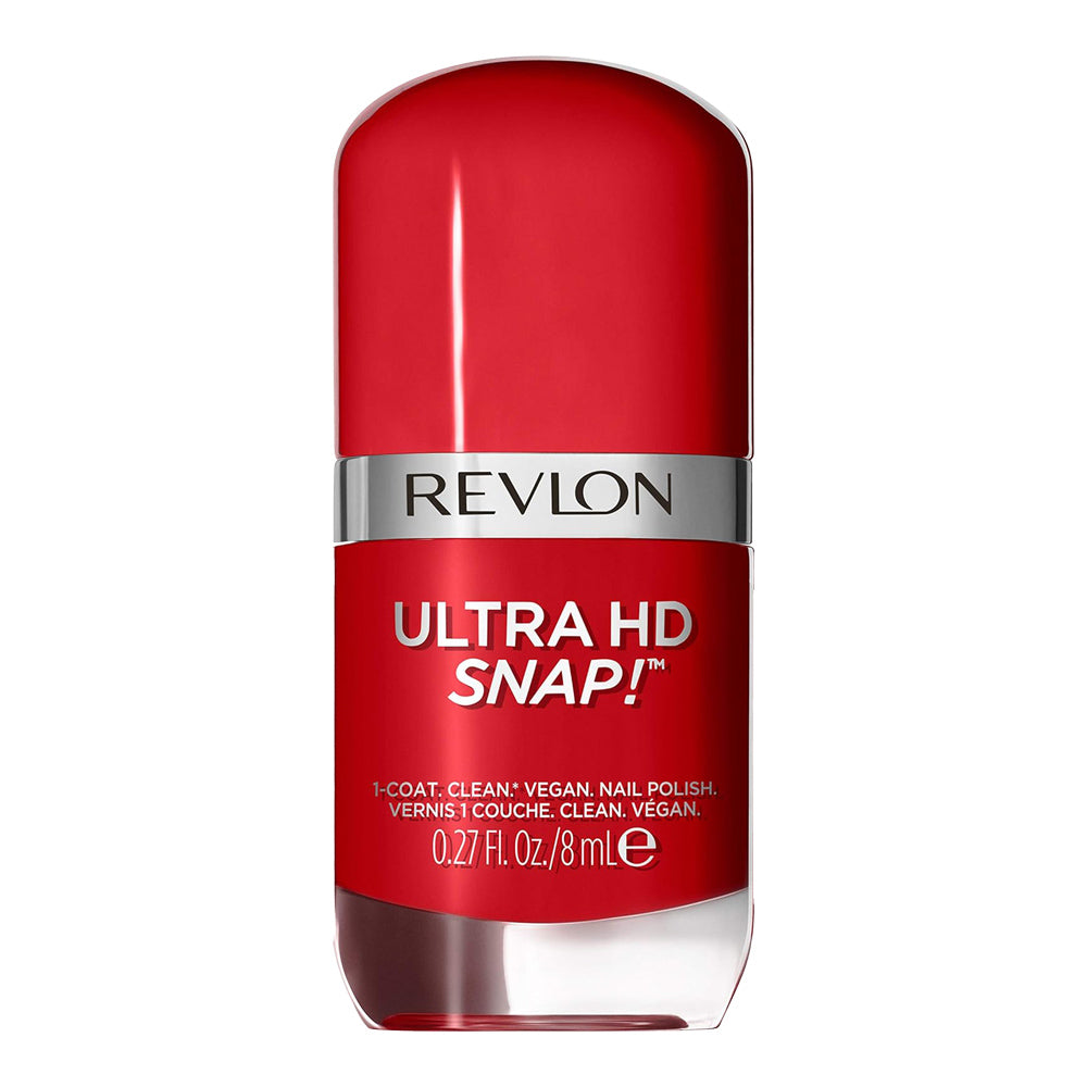 Revlon Ultra HD Snap! Nail Polish in Cherry on Top - 8ml - vibrant red shade