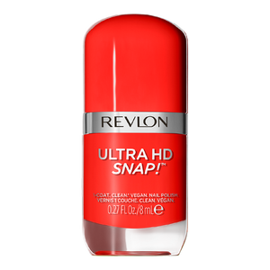 Revlon Ultra HD Snap! Nail Polish 8ml 031 SHE'S ON FIRE nail polish bottle in fiery red color