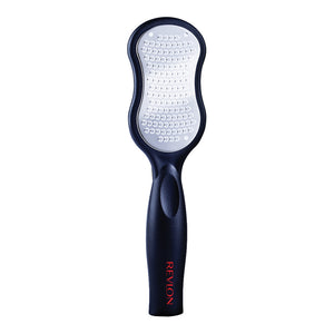 Revlon Wet Dry Foot File 42062 shown in use on a foot, effective for removing dead skin and calluses