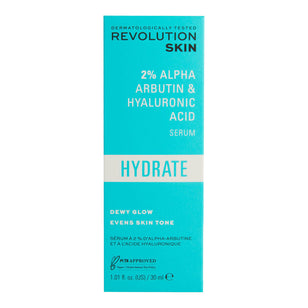 Revolution Skin Hydrate 2% Alpha Arbutin & Hyaluronic Acid Serum 30ml