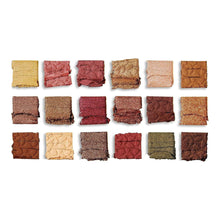 Load image into Gallery viewer, Revolution Beauty Wild Animal Courage eye shadow palette swatches, 18g, showing all shades
