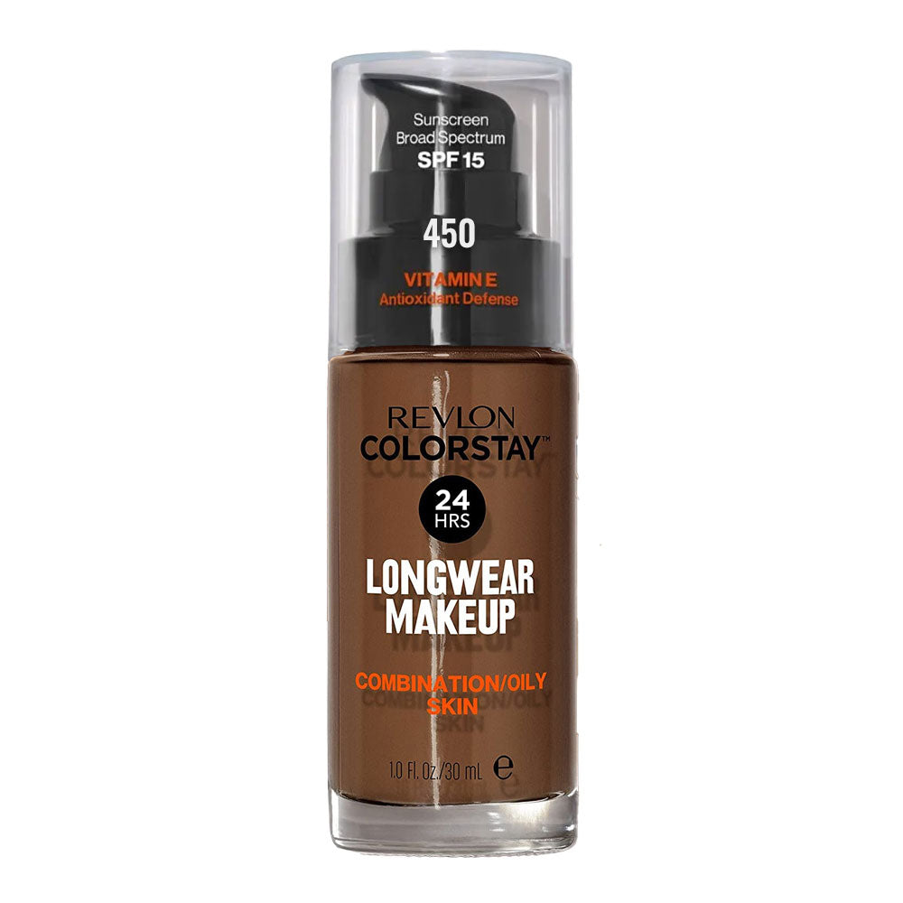 Revlon ColorStay Longwear Makeup for Combination/Oily Skin SPF15 in shade 450 MOCHA, 30ml bottle