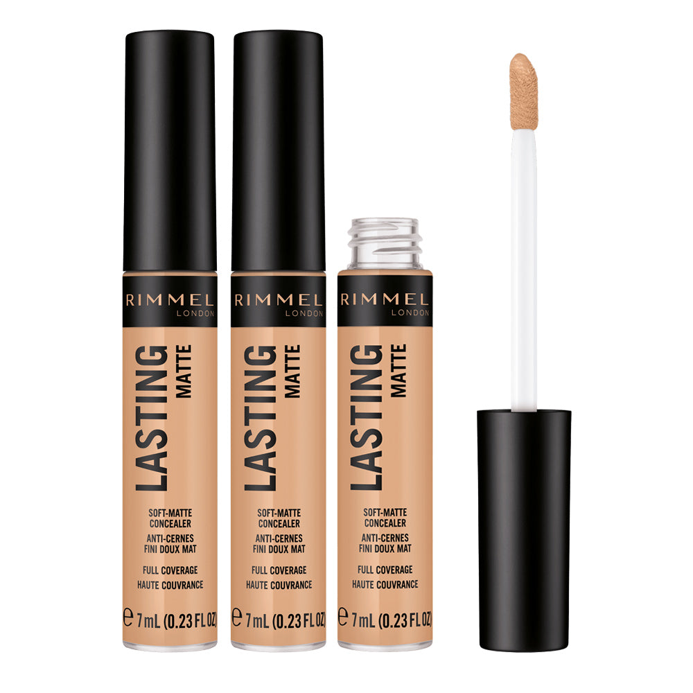 Rimmel London Lasting Matte Concealer 7ml 030 SAND - 3 pack