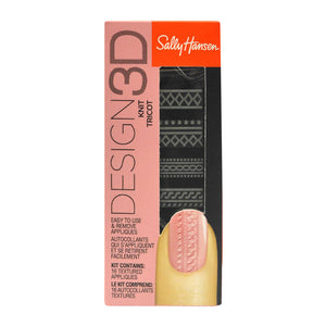 Sally Hansen Design 3D 16 Textured Appliques 310 KNIT nail art appliques in 3D texture design