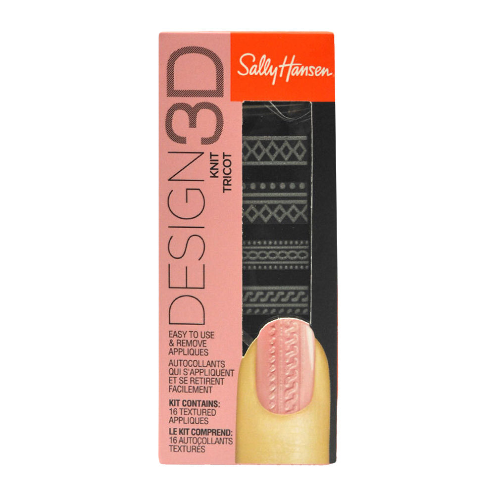 Sally Hansen Design 3D 16 Textured Appliques 310 KNIT nail art appliques in 3D texture design