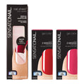 Sensationail Color Gel Polish 7.39ml 71591 PINK DAISY + 71593 SCARLET RED + GEL NAIL SHIELDS