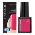 Sensationail Color Gel Polish 7.39ml 71591 PINK DAISY + 71593 SCARLET RED + GEL NAIL SHIELDS