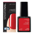 Sensationail Color Gel Polish 7.39ml 71591 PINK DAISY + 71593 SCARLET RED + GEL NAIL SHIELDS