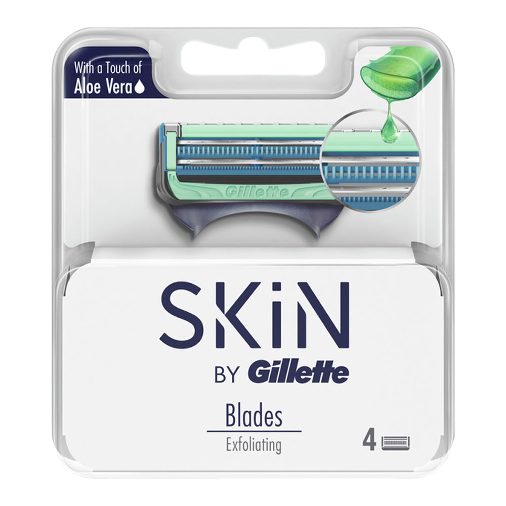 SKiN by Gillette Exfoliating 4 Razor Blades razor blades in a package