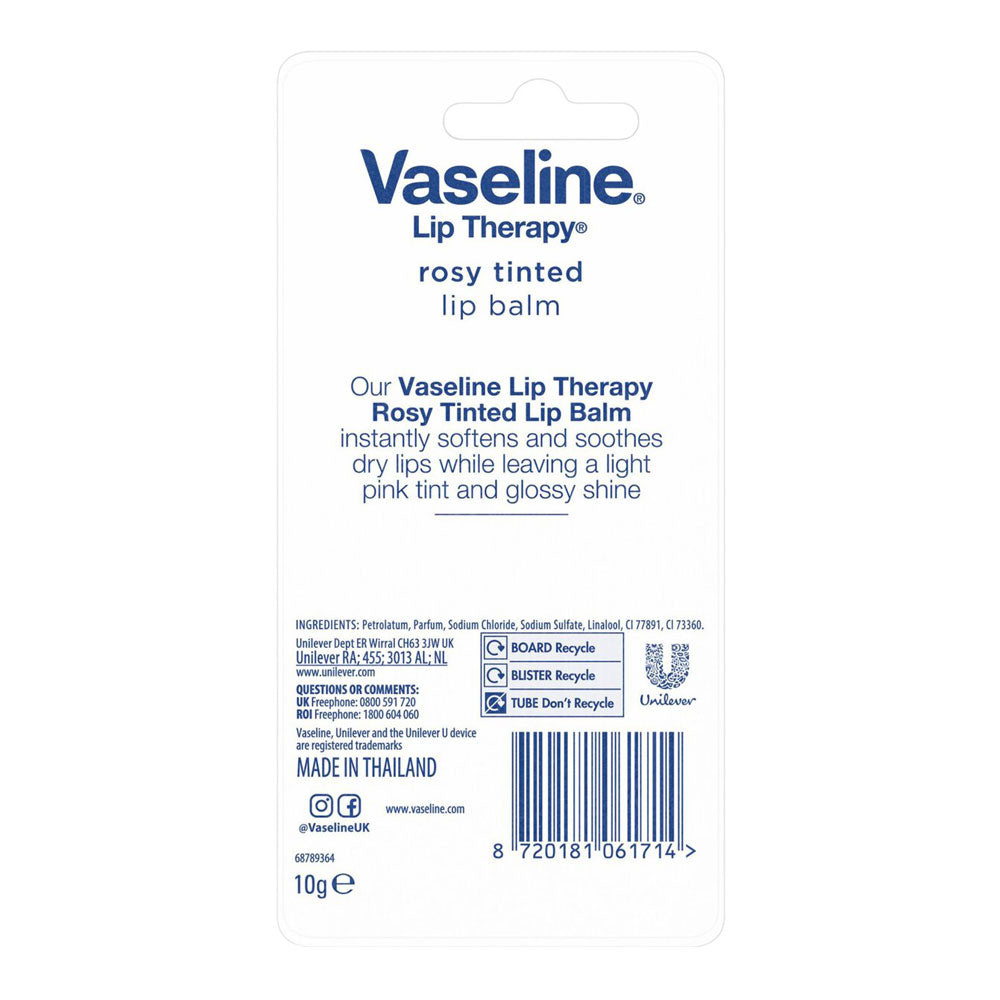 Vaseline Lip Therapy Lip Balm 10g ROSY TINTED